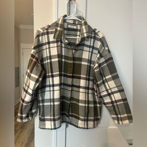 Women’s Madewell Long Sleeve Flannel Button Down Collared Shirt